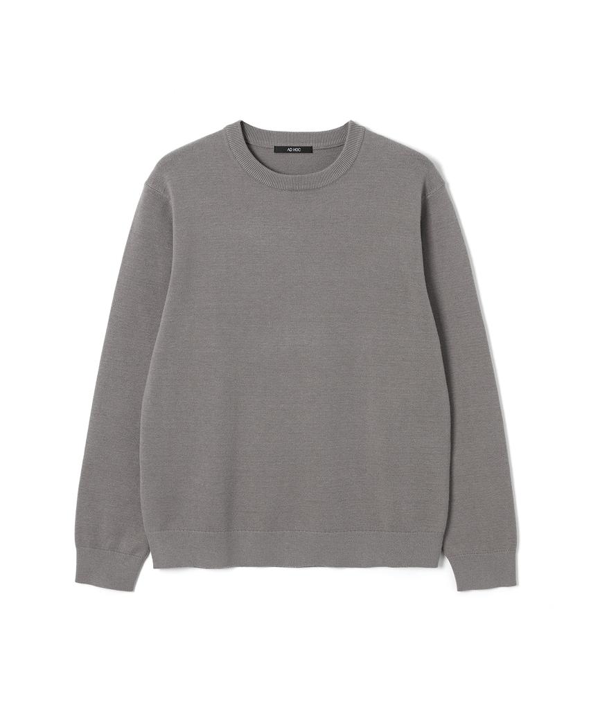 ADHOC Men'S Basic Round Neck Pullover Knit (Dk-Beige) (Hbalk92)