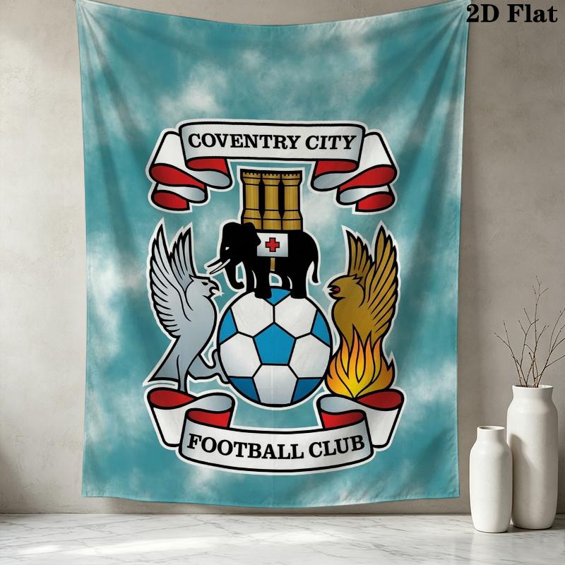 Coventry City FC Wall Tapestry Aesthetic Wall Hanging Printed Fabric Blanket Decorative Tapestries for Bedroom Living Room Home Decor