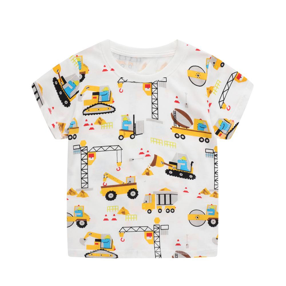 Little Maven Summer Clothes for New Year 2026 Baby Boys Lovely Truck T-Shirt Cotton Tops for Kids 2-7 Years