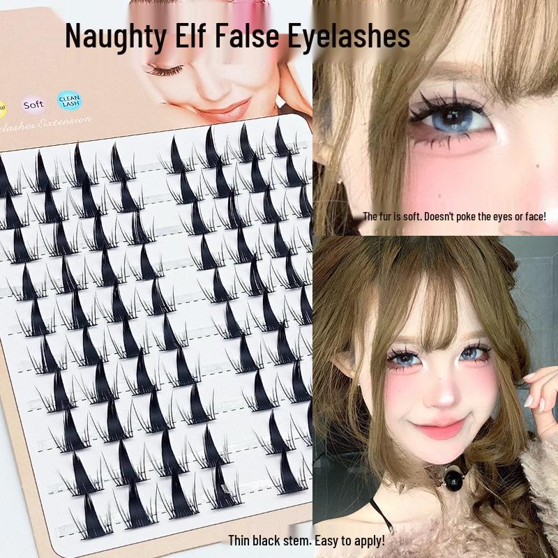 Volume-Boost Naughty Elf False Eyelashes: Dense, Dramatic Comic Barbie Style for Heavy Makeup