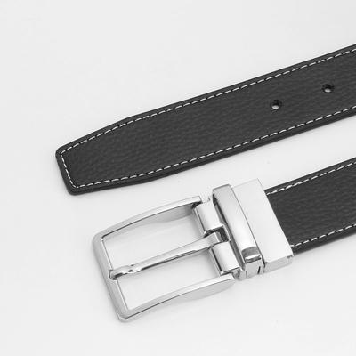 Pin Buckle Belt for Men  Double Sided Genuine Leather Casual and Fashionable Belt Rotating Buckle