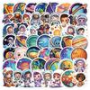 10/30/50pcs Cute Cartoon Outer Space Astronaut Stickers Funny Graffiti Sticker for Kids Toy Laptop Phone Stationery Decals Decor