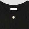  She S miSS  Glitter Pocket Round Neck Cardigan SSkcdo41110 Bk