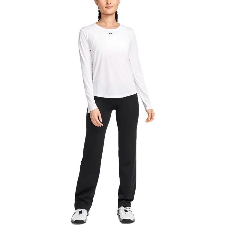 Nike T Shirts Women's White Crew Neck Moderate Straight Fit DD0642-100