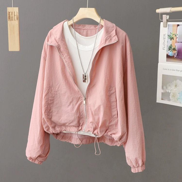 

Женская летняя одежда с воротником-стойкой для защиты от солнца, тонкая куртка с длинным рукавом, пальто, дышащая, повседневная, свободная, легкая, для улицы XL