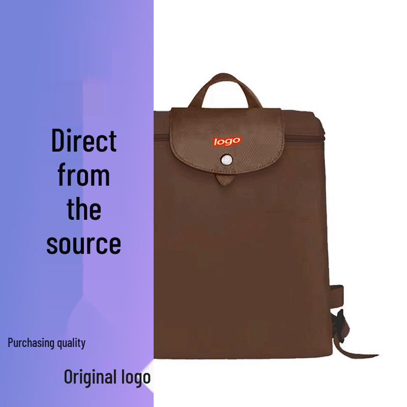 French Dragon Inlay Waterproof Nylon Backpack with Phone and ID Pocket - Women's Casual Street Style