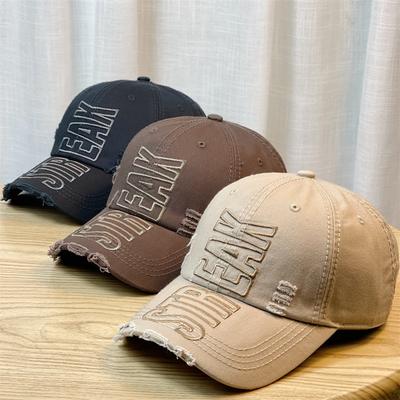 Hat Women's Spring and Autumn Korean Style Trendy Letter Embroidered Baseball Hat Fashionable Casual Baseball Hat Men Street Hip Hop Hat Young Man