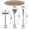 AAAF Wire Brush Set 75 Pieces Steel Wire Brushes Polishing Wheels Full Kit 1/8" Shank Accessories For Rotary Tools