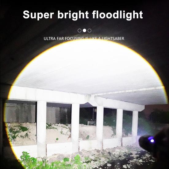 LED Flashlight Digital Display Ultra-Wide Beam Super Bright IPX7 Waterproof Rechargeable Tactical Flashlight LED Torch