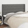 VidaXL Headboard with Ears Dark Grey 203x16x118-128 Cm Fabric3119939