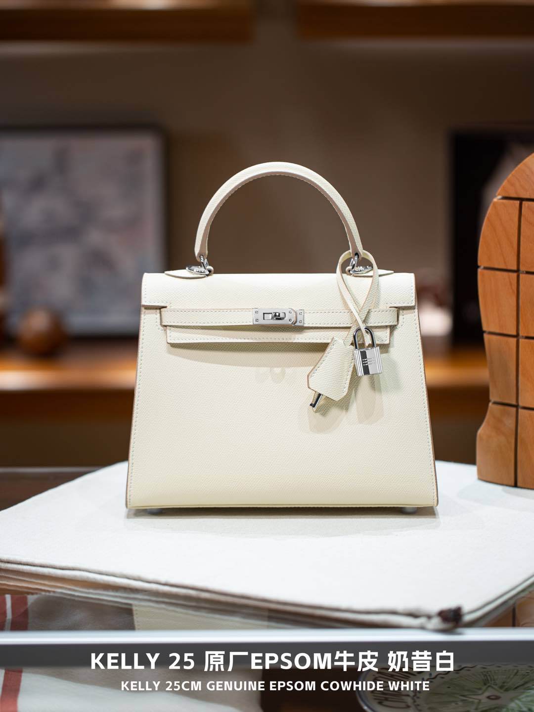 25 Сумка из кожи Того Кожа Эпсом Коровья кожа Большая вместимость Одинарный кожаный ремешок Универсальная Повседневная Женская Сумка 25CM