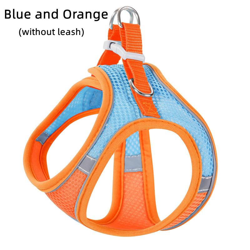1Pc Cat Dog Harness Vest Chest Rope Set Reflective Breathable Adjustable Outdoor Walking Pet Harness for Small Medium Dogs