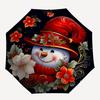 1pc Happy Snowman Cartoon Umbrella, Portable Compact Umbrella, Suitable for Camping, Hiking and Travel A051