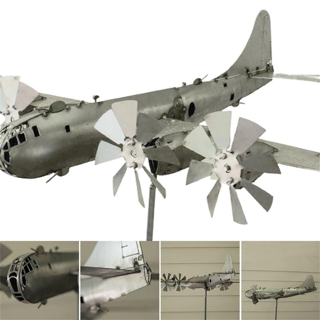 Větrný mlýn B-29 Super Fortress, Personalizovaný kovový větrný mlýn Větrná energie Větrná skulptura Letadlo Větrný mlýn Kovaný větrný mlýn