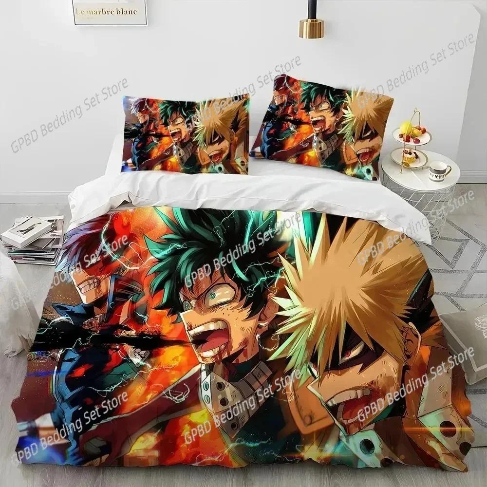 3D Print Anime My Hero Academia Izuku Deku 3D Duvet Cover Bedding Set Comforter Linen Pillowcases Home Decor Single King Queen