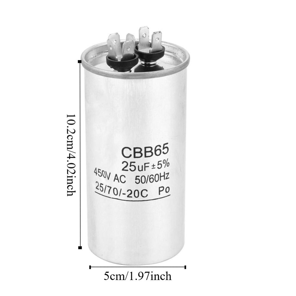 25UF CBB65 Capacitor Aluminum Shell Start Capacitor  Air Conditioner