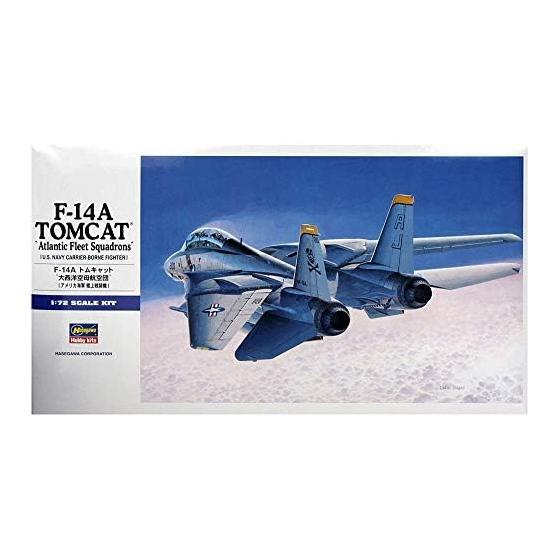 Hasegawa 1/72 US Navy Carrier Fighter F-14A Tomcat Atlantic Carrier Air Wing Plastic Model E14 Silver