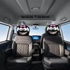 Playful Cartoon Eye Car Headrest Cover Cartoon Bows Design Strong Polyester Decorations Universal Auto Accessories