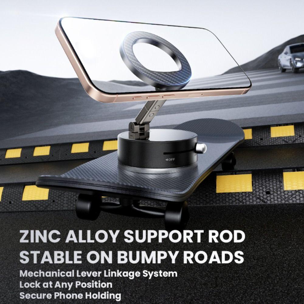 Vacuum Suction Magnetic Phone Holder for Magsafe Folding Car Mount Phone Bracket Mini Universal Phone Stand Bathroom