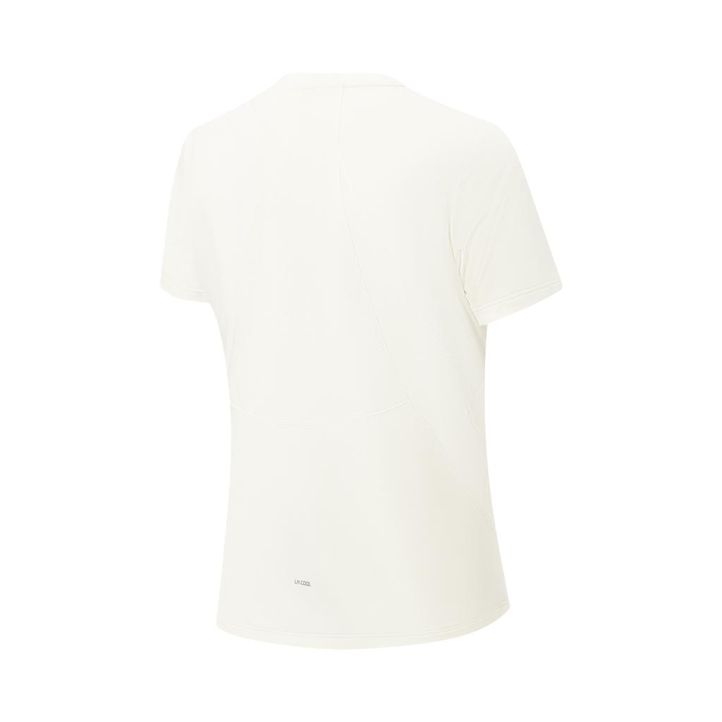 Li Ning Fitness Series Solid Color Soft Simple Versatile Casual Short Sleeve T-Shirt Women Tops ATSW332-1
