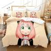 SPY×FAMILY Bedding Set Anya Forger Duvet Cover Set Microfiber Single Queen King Twin Full Size Quilt Cover for Adult Kids