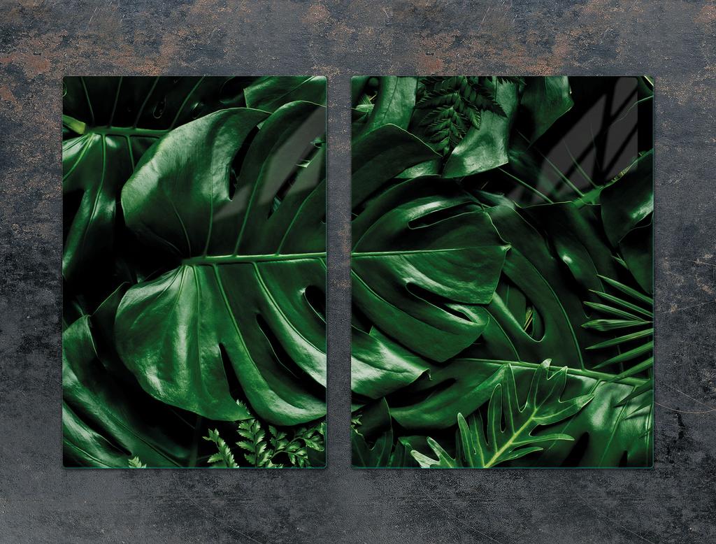 SZKLANA PŁYTA OCHRONNA DESKA 75x52 MONSTERA