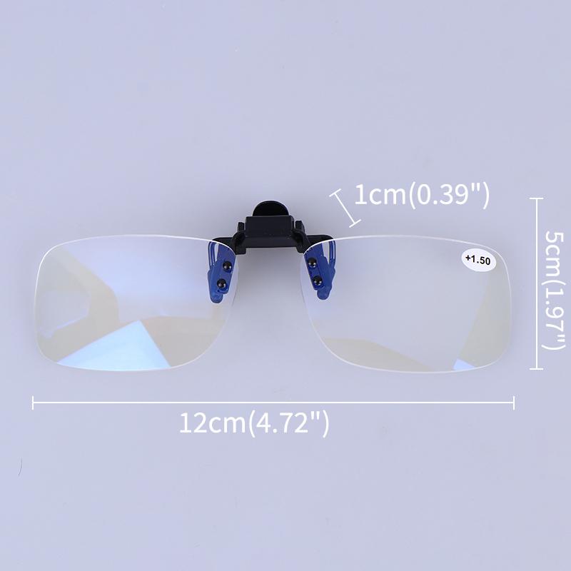 Ultra-Light Clip Presbyopic Glasses Rimless Flip Up Down Reading Glasses With Clip Optical Lenses Magnifying Glasses For Reading
