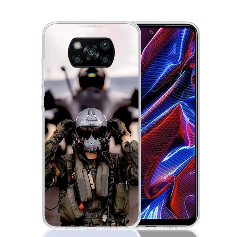 Military Aircraft Warship Fighter Case Phone Cover for Xiaomi Redmi Note 10 9 9S 8 8T 7 5 Pro Mi 12T 11T 10T 9T 12 11 Lite A3 A2