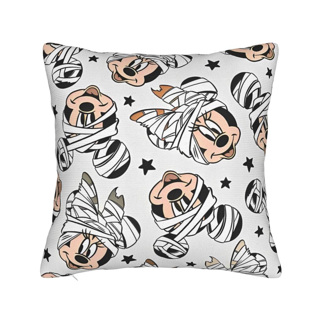 Federa per Cuscino Quadrata Cartone Animato Mickey Minnie Cuscino Decorativo in Poliestere, Federa per Cuscino alla Moda
