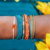 1 Set Bohemian Bracelet Comfortable Drawstring Beaded Bracelet for Women