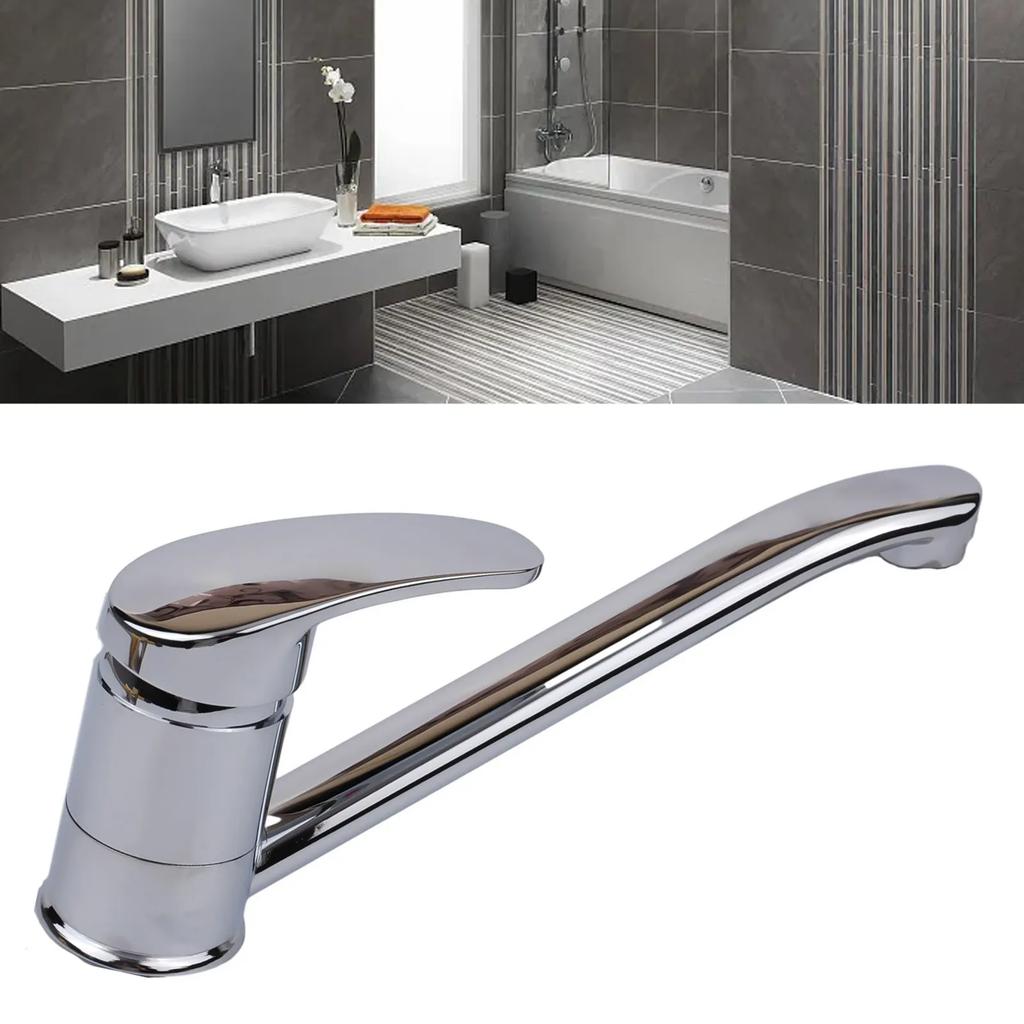 Modern Basin Faucet Modern Polished Chrome Plated Faucet Deck Single Handle Swivel Kitchen Tap Mixer For Bathroom Faucet