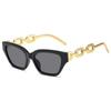 New Fashion Small Cat Eye Sunglasses Women Trending Product Luxury Brand Cateye Chain Leg Sun Glasses Ladies Black Shades Uv400