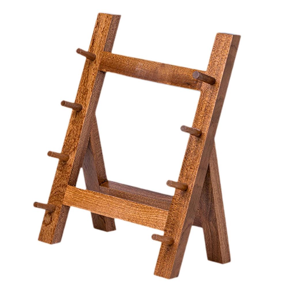 Knife Storage Rack Wood Knife Display Stand Knife Organizer Rack for Home Decoration Desktop Cuisine Shop Collection Cabinets