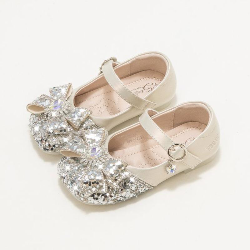 Dívčí boty Dětské princeznovské boty Lesklé křišťálové boty Aisha Malé kožené boty Dětské kamínkové boty na vystoupení