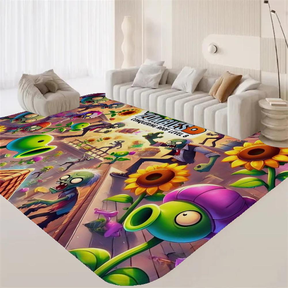 P-plant Vs Z-zombie Floor Mat Rectangle Anti-slip Home Soft Badmat Front Door Indoor Outdoor Mat Hotel Decor Mat