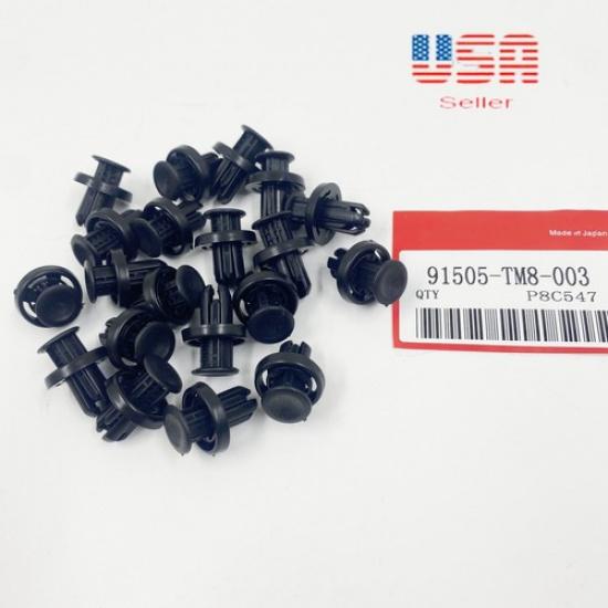 20PCK NEW 91505-TM8-003 for HONDA BUMPER / UNDER COVER RETAINER CLIP