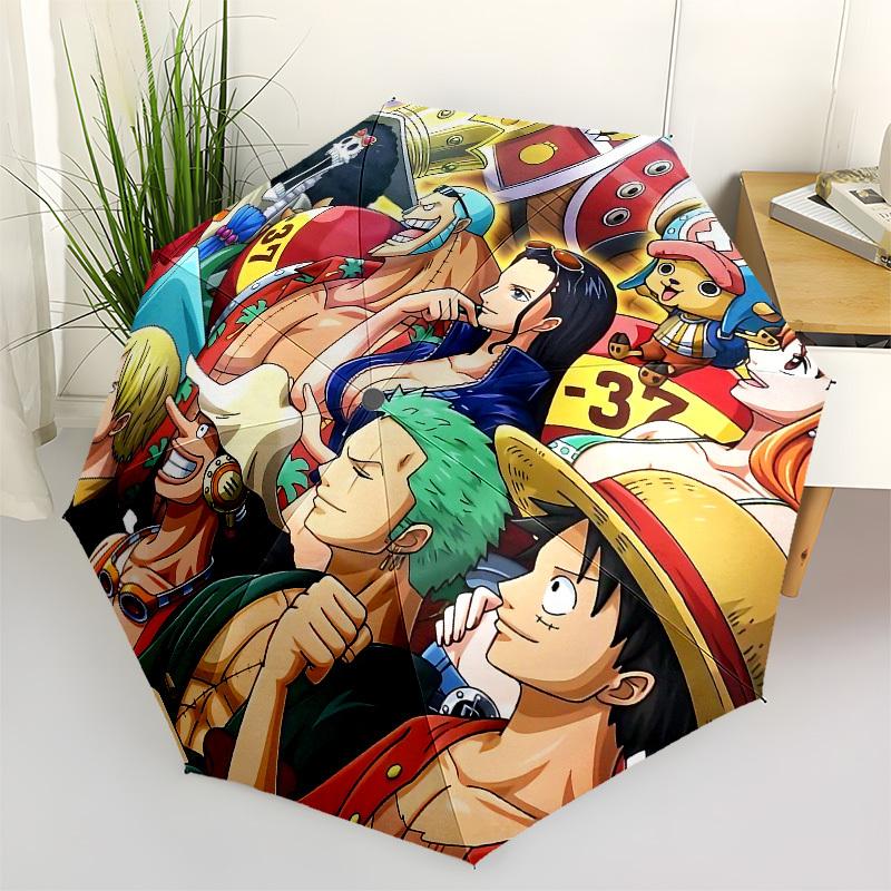 

One Piece, Straw Hat PiratesThemed Automatic Opening and Closing umbrella 8 Ribs, Suitable for Leisure and Going Out, Outdoor Accessory, G