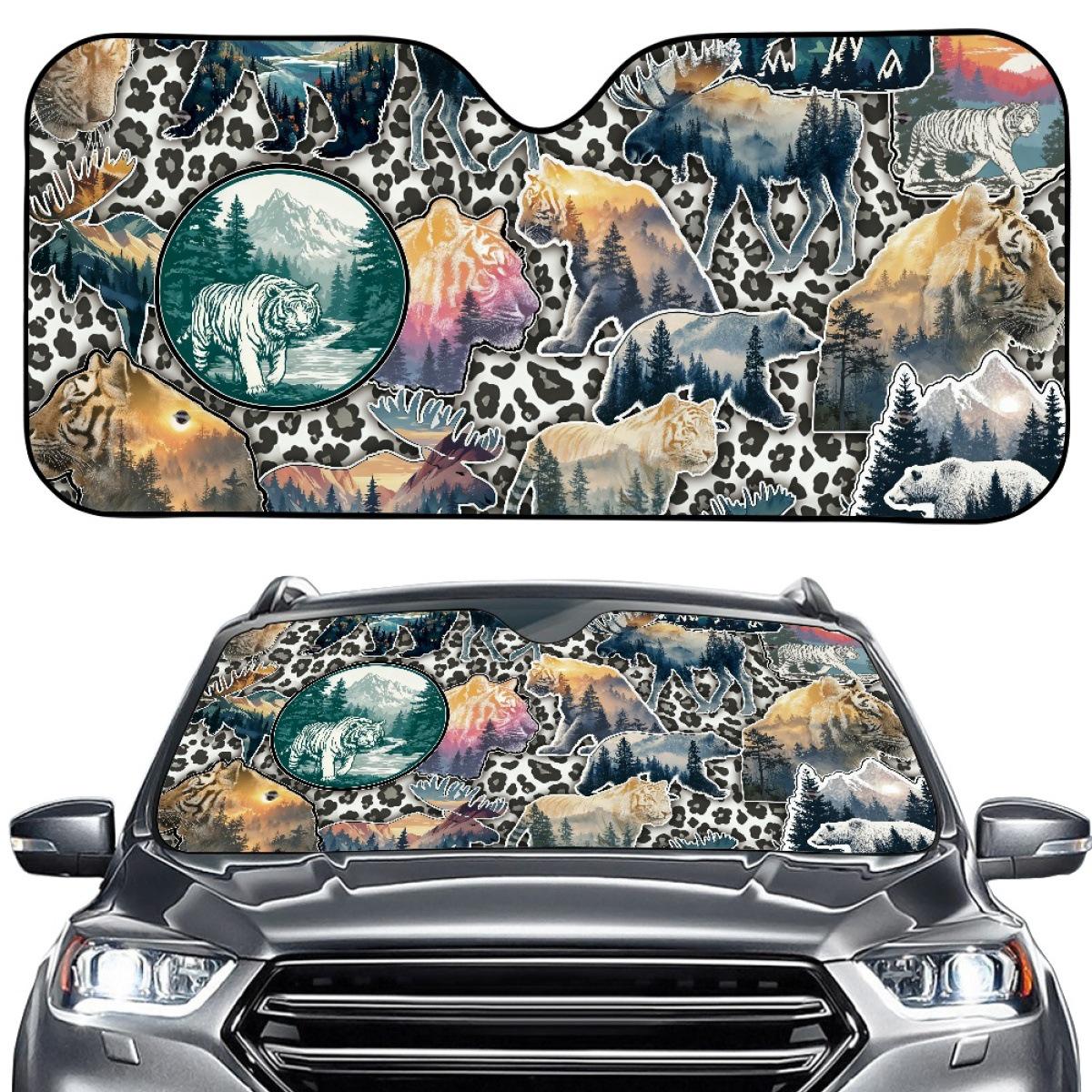 Custom Printed Car Sunshade for Sedans - Thin Front Windshield Cover 145cm x 69.5cm