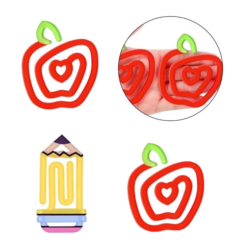 Acrylic Paper Clips,Reusable Heat Printed Transparent Bookmarks Clip For Document Organization Reading Accessories