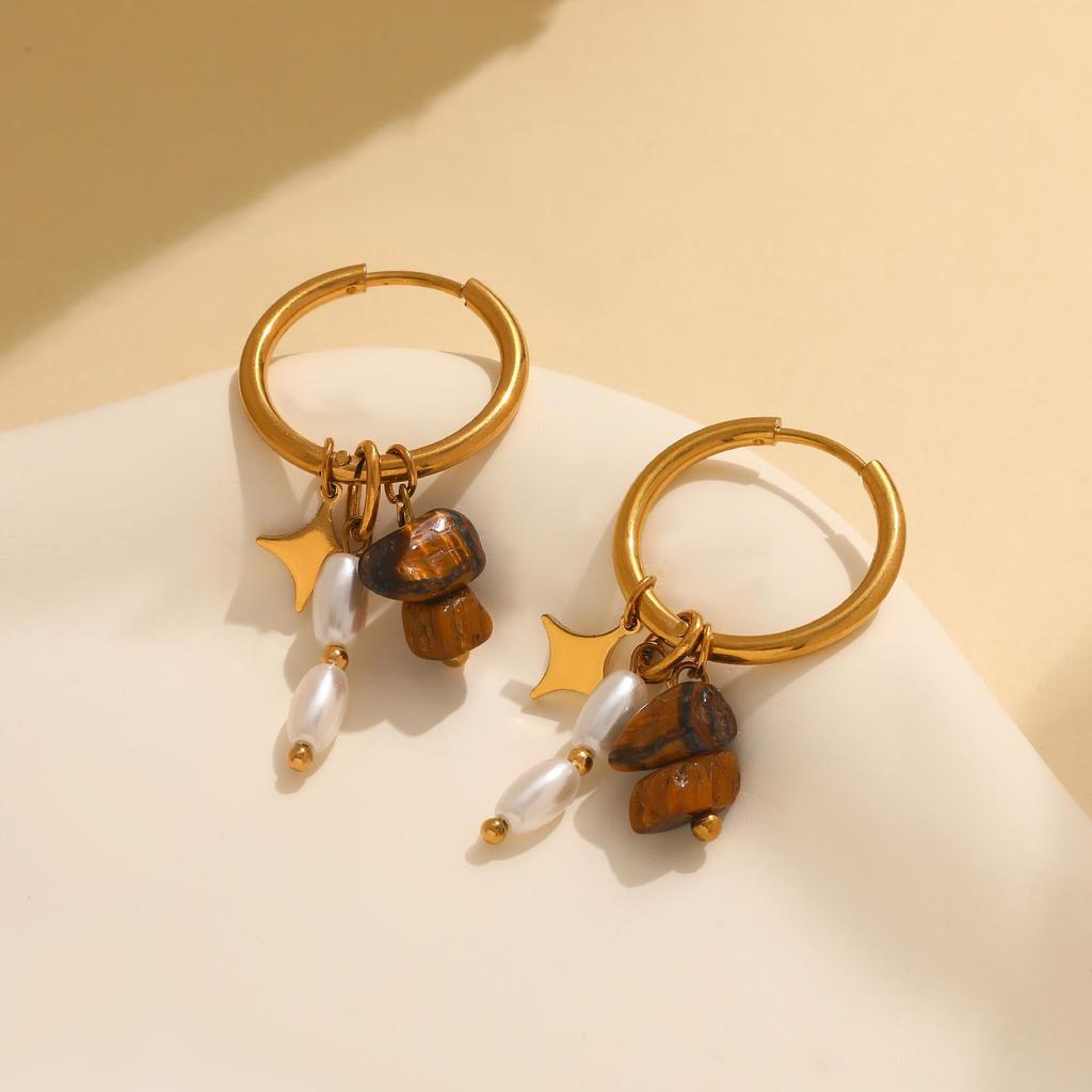 Seashell Dolphin Stainless Steel Trend Earrings
