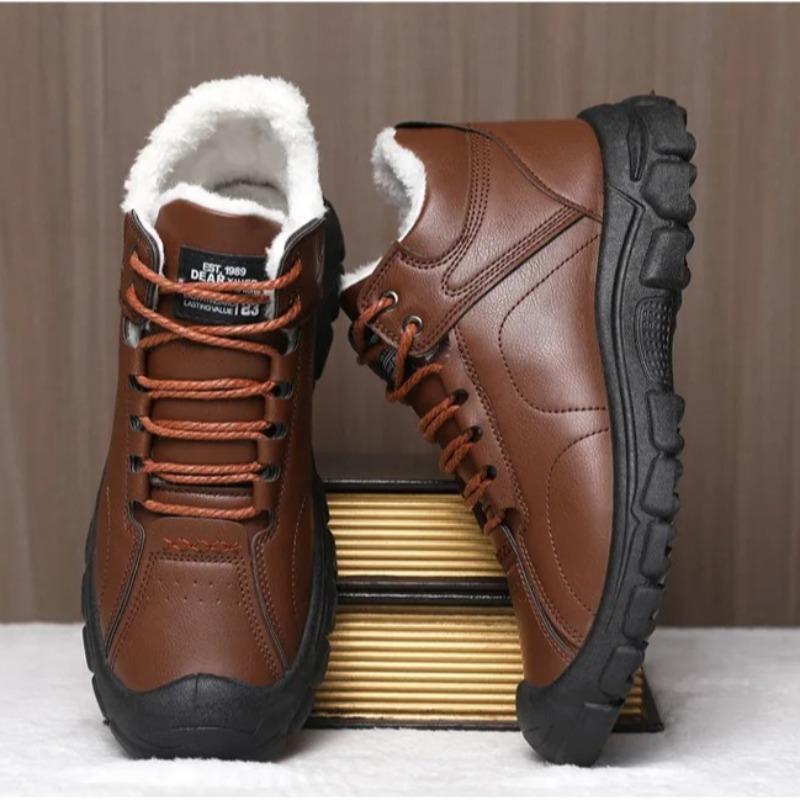 2026 Neue Winter Herrenschuhe Verdickte Plüsch Warme Schneestiefel Schnürstiefel Plateau-Stiefel Modische High-Top-Baumwollschuhe Botas Para Hombre