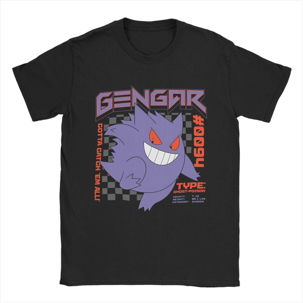 Gengar Line Art Tshirts Unisex Funny Cotton Tees Round Neck Short Sleeve T Shirt 4xl 5xl Tops