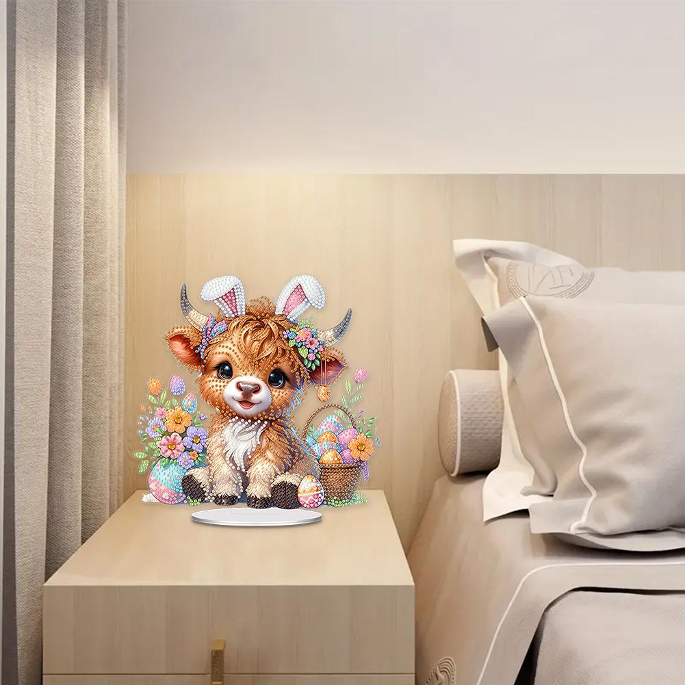 Acryl Osterei Hühnchen Strasssteine Schreibtischornamente 5D DIY Diamantmalerei Tischdekorationen Diamantmalerei Schreibtischdekorationen