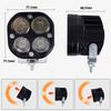 NEW White/Yellow Light Motorbike Spotlight Waterproof Aluminum Alloy Car Lighting DRL Light Motorcycle Accessories