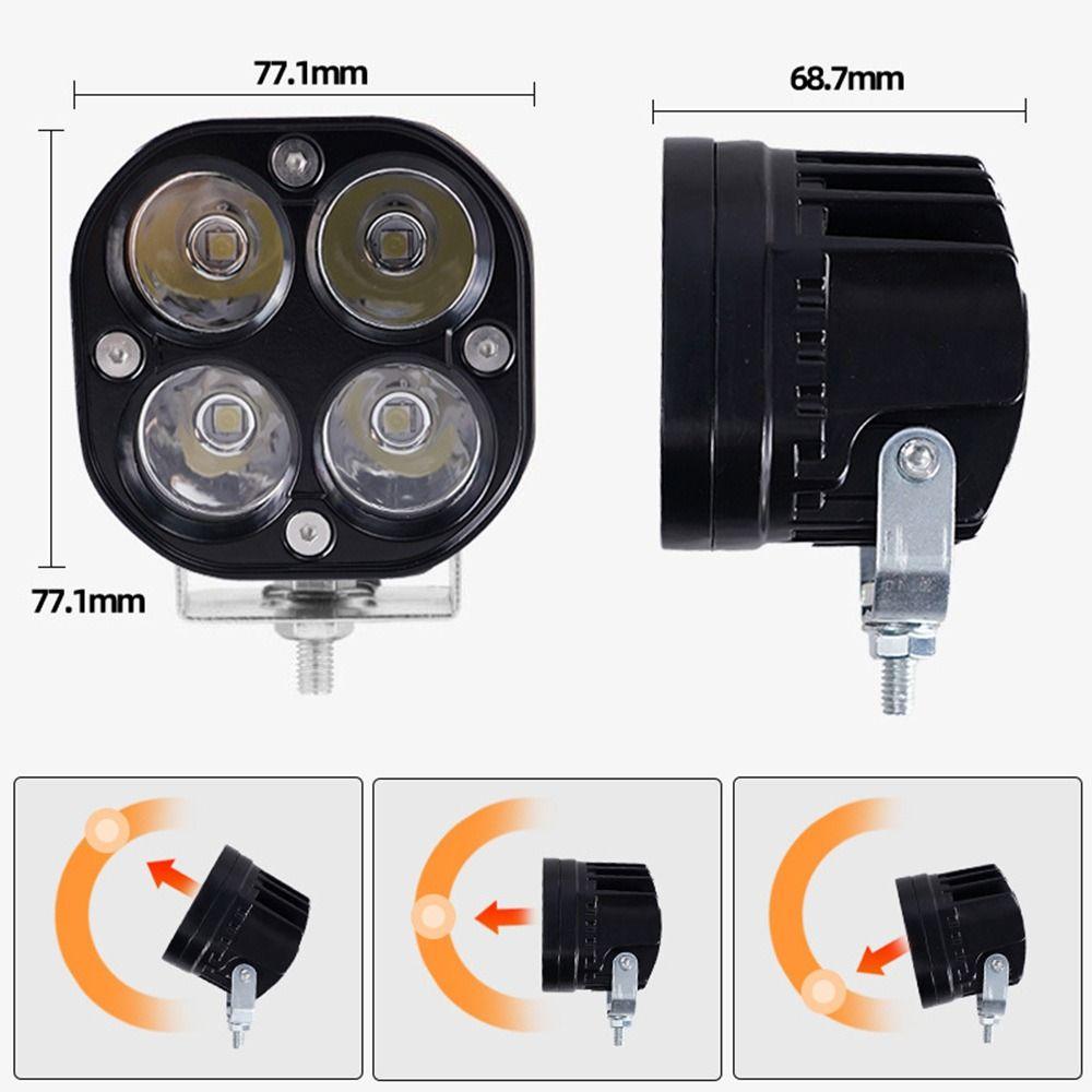 NEW White/Yellow Light Motorbike Spotlight Waterproof Aluminum Alloy Car Lighting DRL Light Motorcycle Accessories