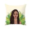 Nordic Abstract Women's Peach Leather Velvet Printed Pillowcase Home Fashion Bedside Sofa Office Cushion Cover