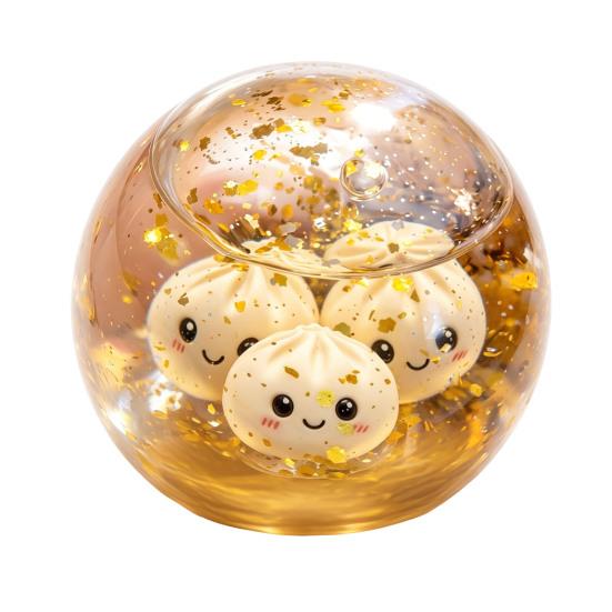 Steamed Bun Stress Dumpling Squeeze Mini Bun Ball Soft TPR Toy with Inside чистый