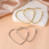 Elegant Heart-Shaped Hoop Earrings for Women: High-End, Unique Design, Perfect for Commute, Suits Square and Round Faces.