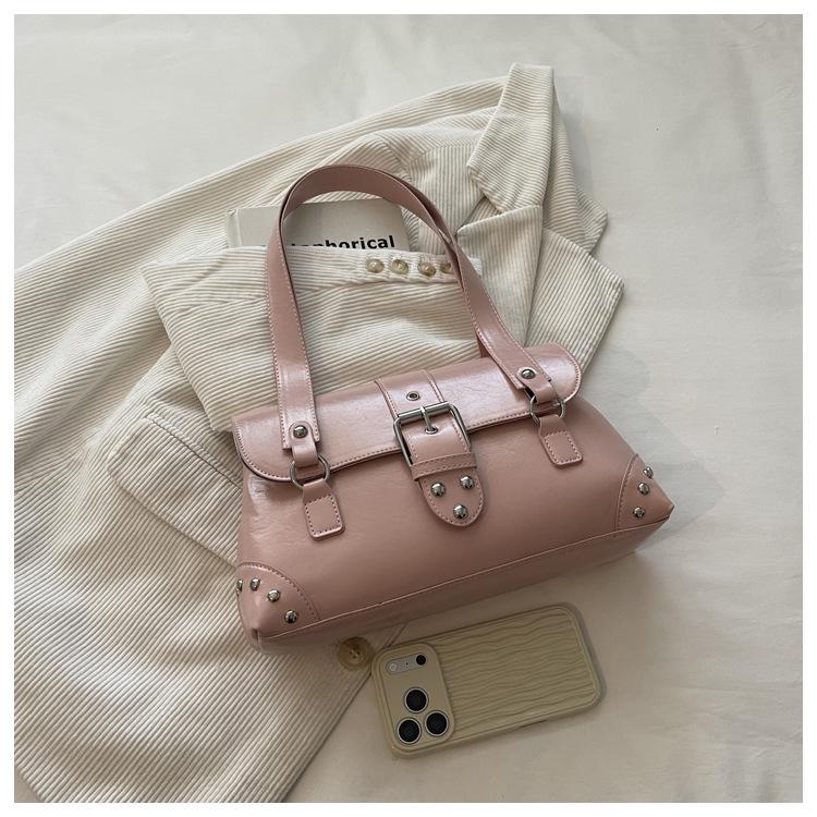 Retro Patchwork Versatile Summer 2026 Women's Casual Underarm Shoulder Bag