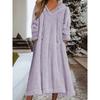 New Autumn Winter Casual Plush Hooded Long Sleeve Dress For Women Warm Home Wear Everyday Comfort Loose Maxi Dresses Robe Femme